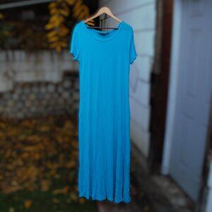 New York & Company Women's Vibrant Blue Maxi Dress L